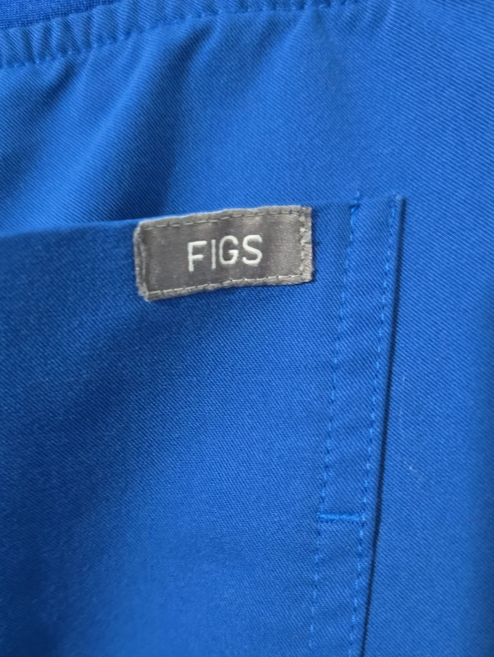 Figs Jogger Pants in Royal Blue with White Drawstrings